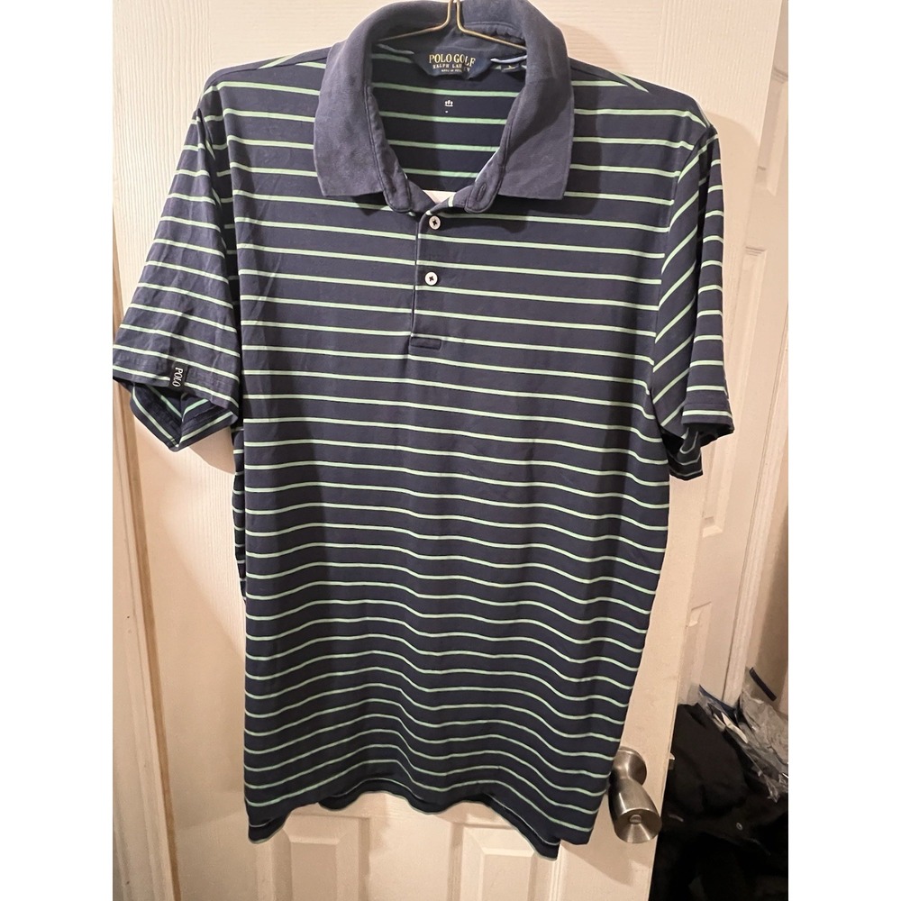 Polo Golf Ralph Lauren Wicking Striped Short Sleeve Polo Shirt Large